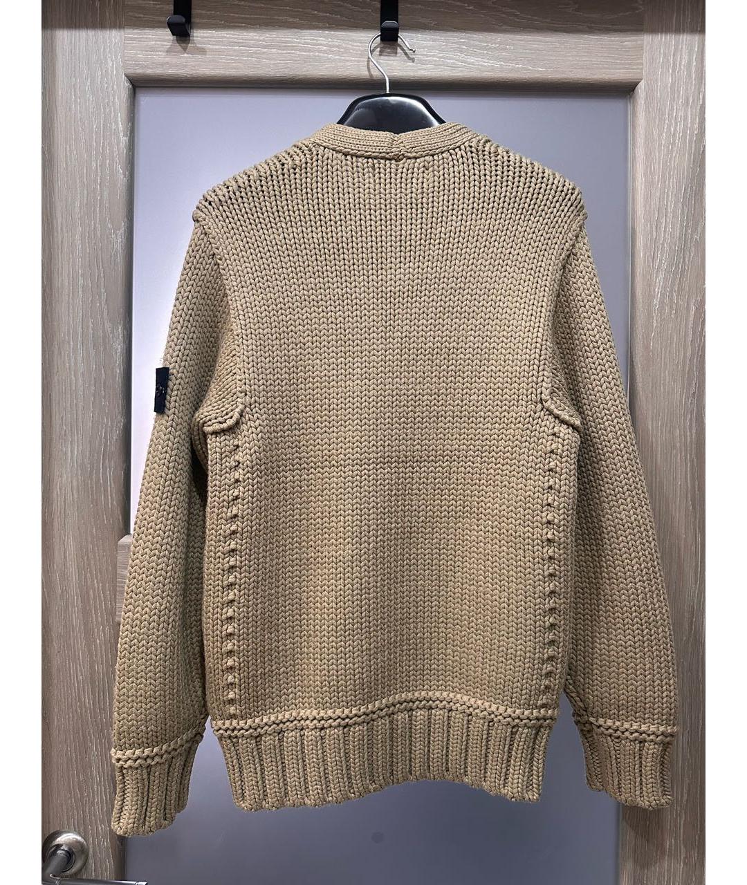 STONE ISLAND Бежевый вискозный джемпер / свитер, фото 6
