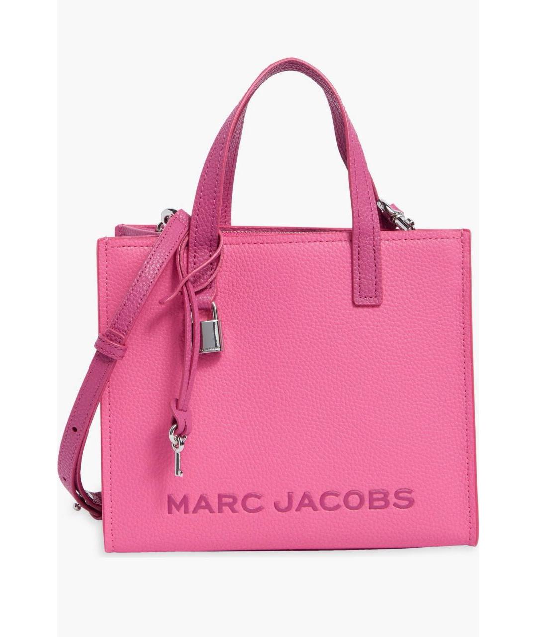 MARC JACOBS Розовая кожаная сумка с короткими ручками, фото 9