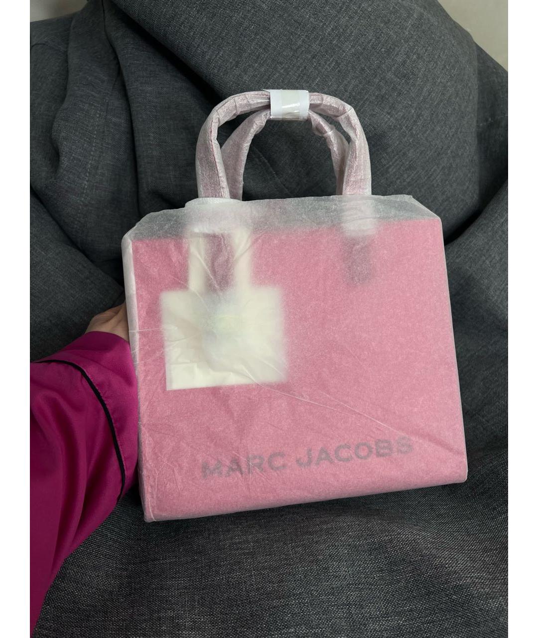 MARC JACOBS Розовая кожаная сумка с короткими ручками, фото 7