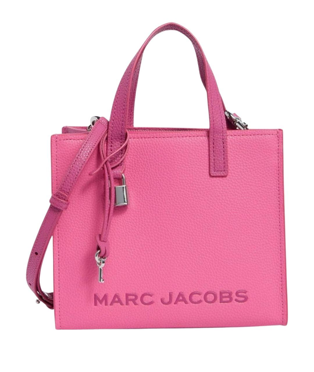 MARC JACOBS Розовая кожаная сумка с короткими ручками, фото 1