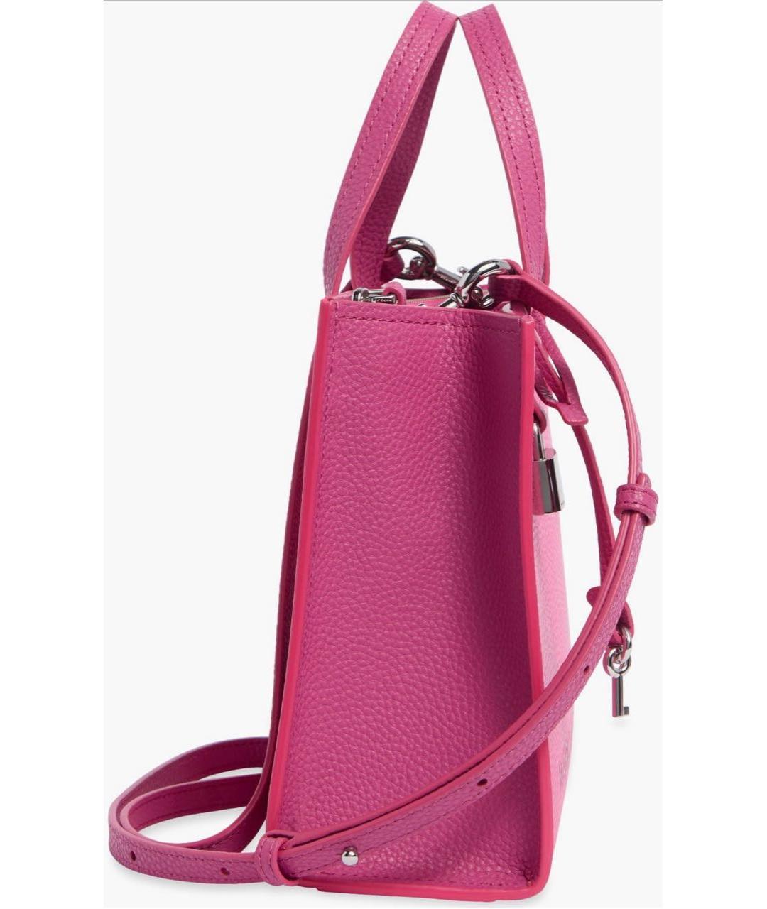 MARC JACOBS Розовая кожаная сумка с короткими ручками, фото 4