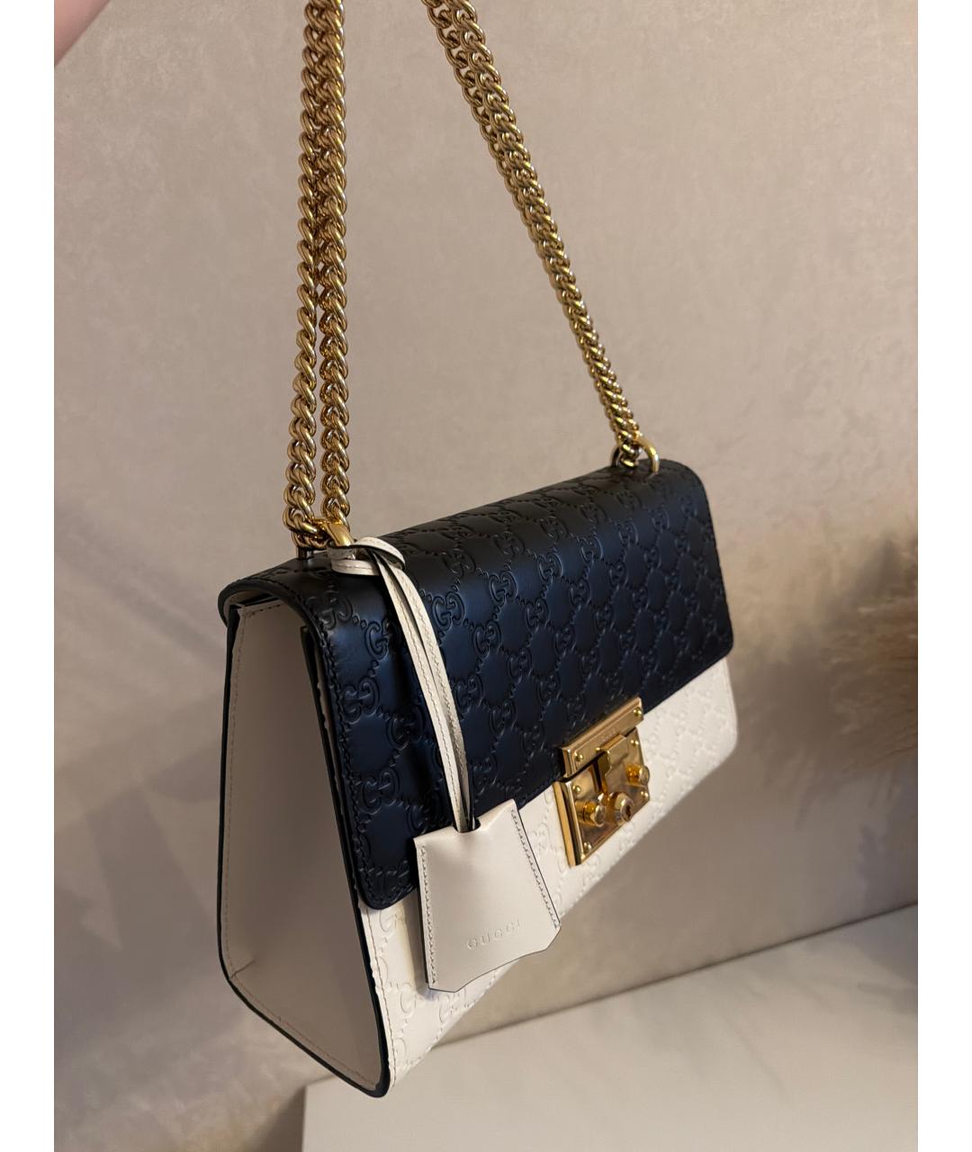 GUCCI Белая кожаная сумка через плечо, фото 2