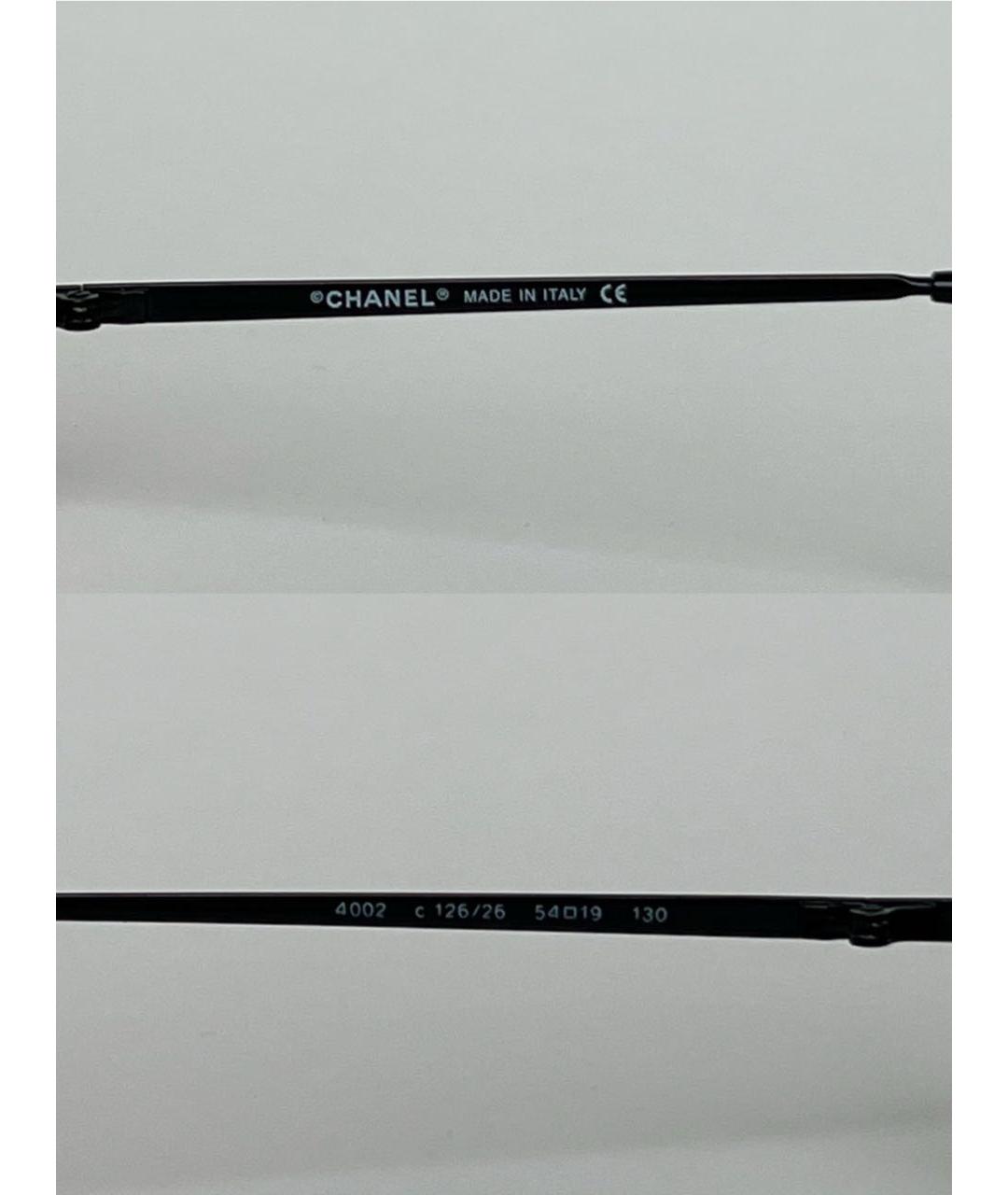 CHANEL Антрацитовые металлические солнцезащитные очки, фото 7