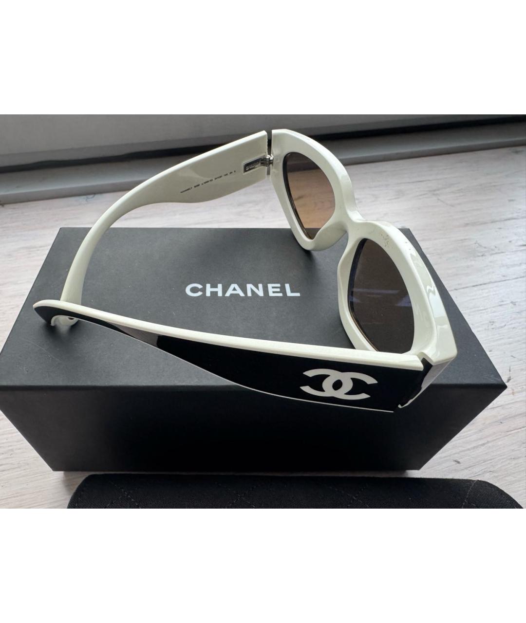 CHANEL Черные пластиковые солнцезащитные очки, фото 3
