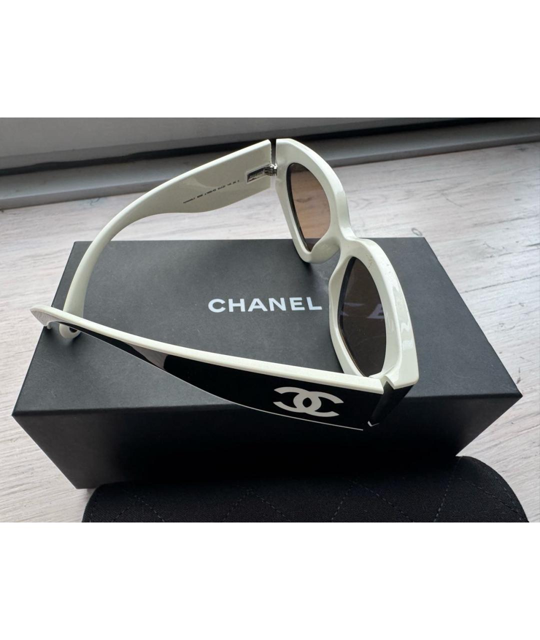 CHANEL Черные пластиковые солнцезащитные очки, фото 2