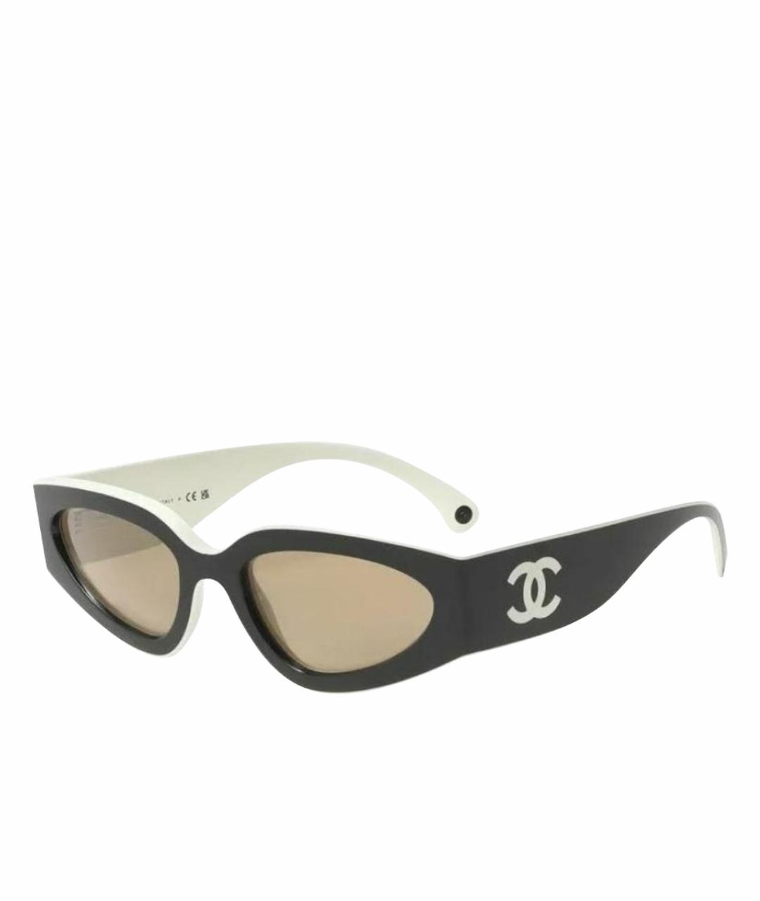 CHANEL Черные пластиковые солнцезащитные очки, фото 1
