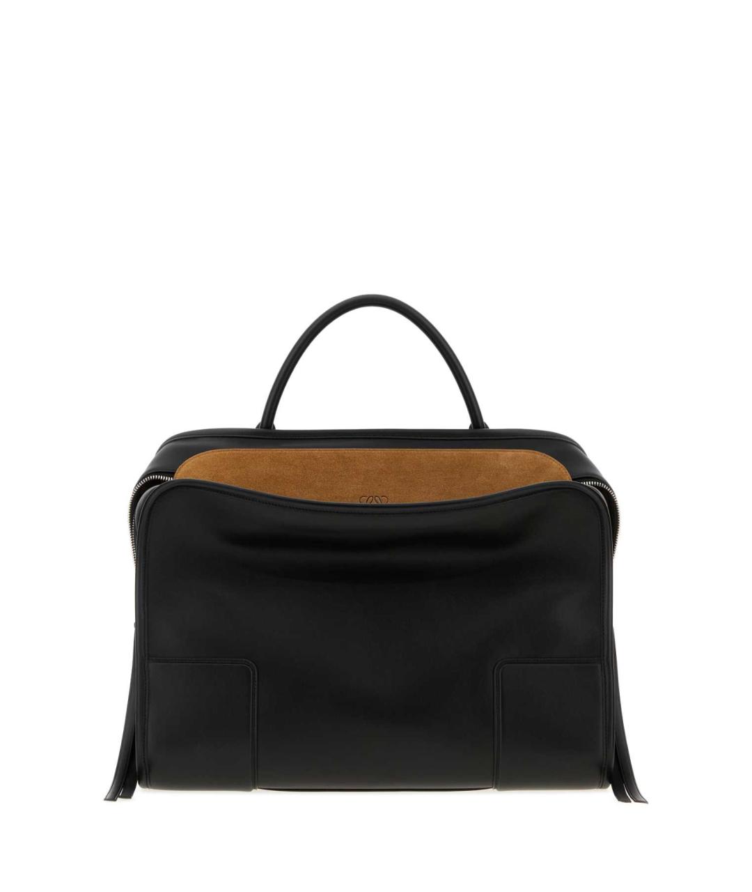 LOEWE Черная кожаная сумка тоут, фото 3