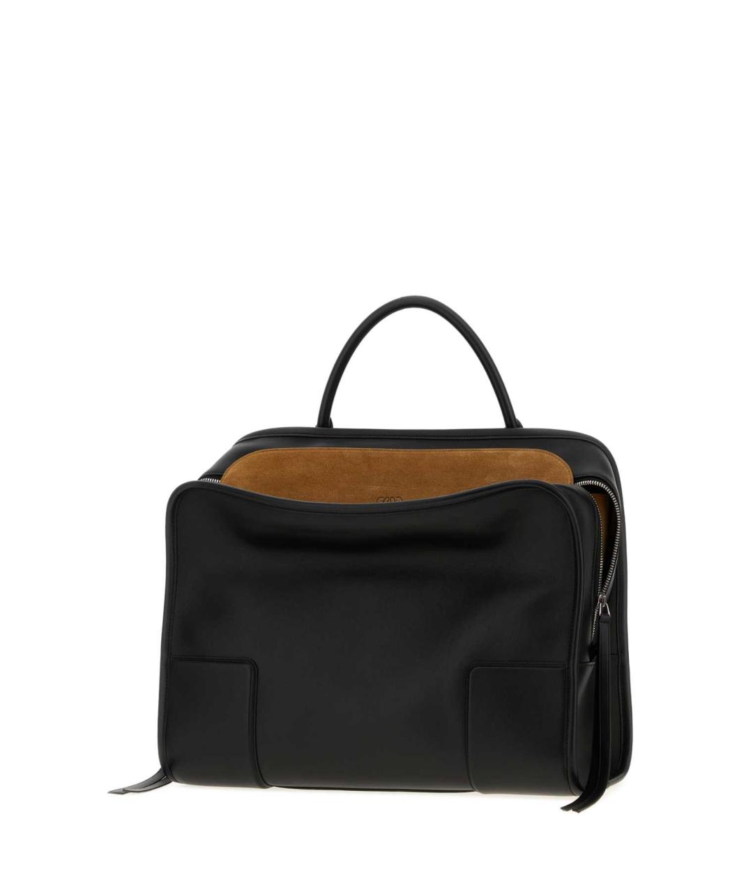 LOEWE Черная кожаная сумка тоут, фото 2