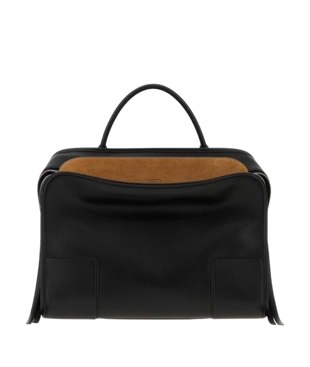 LOEWE Черная кожаная сумка тоут, фото 1