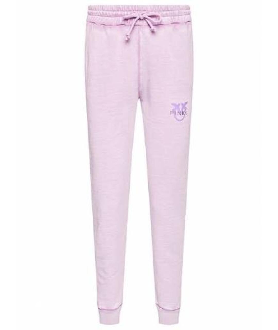 PINKO Фиолетовые хлопковые брюки узкие, фото 1