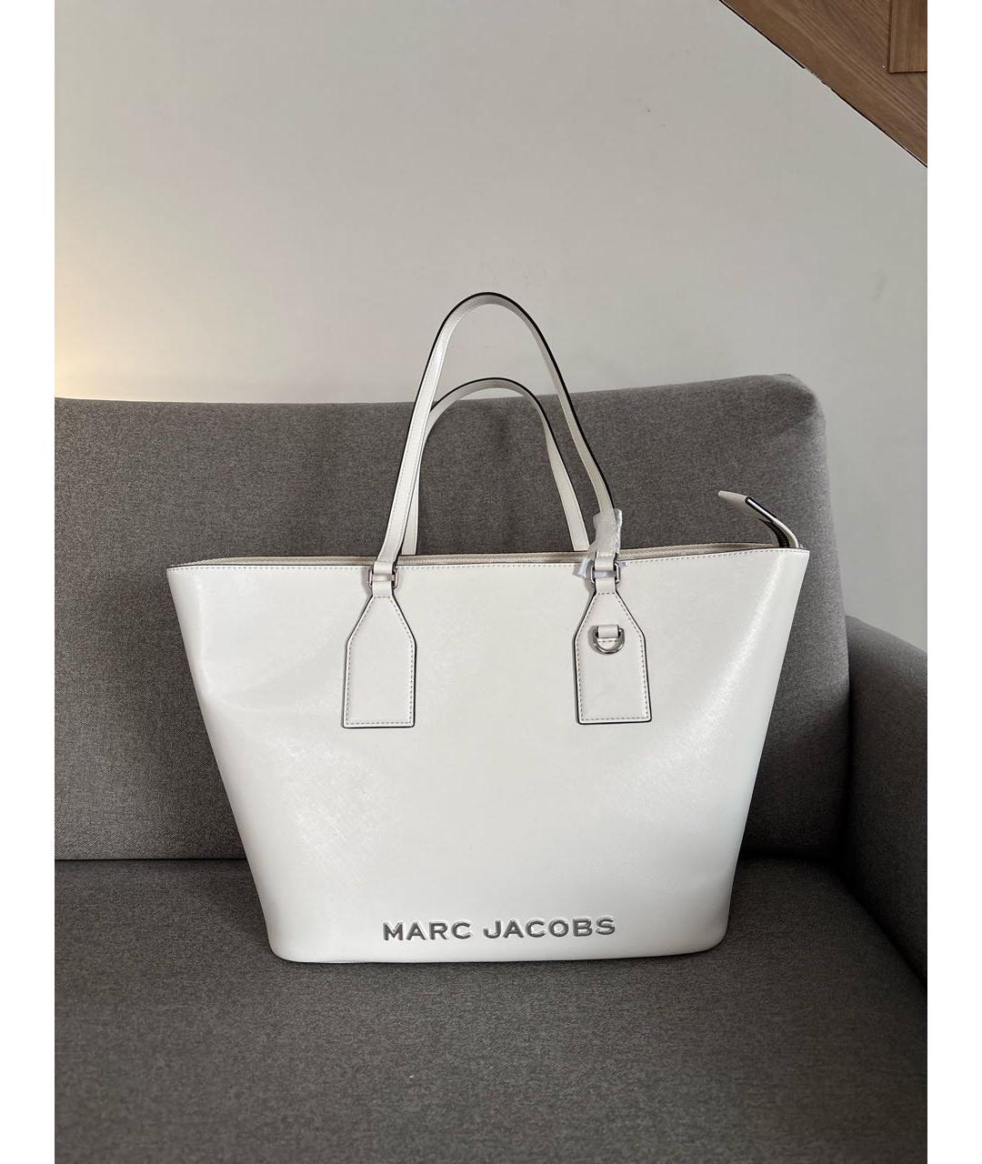 MARC JACOBS Белая кожаная сумка тоут, фото 8