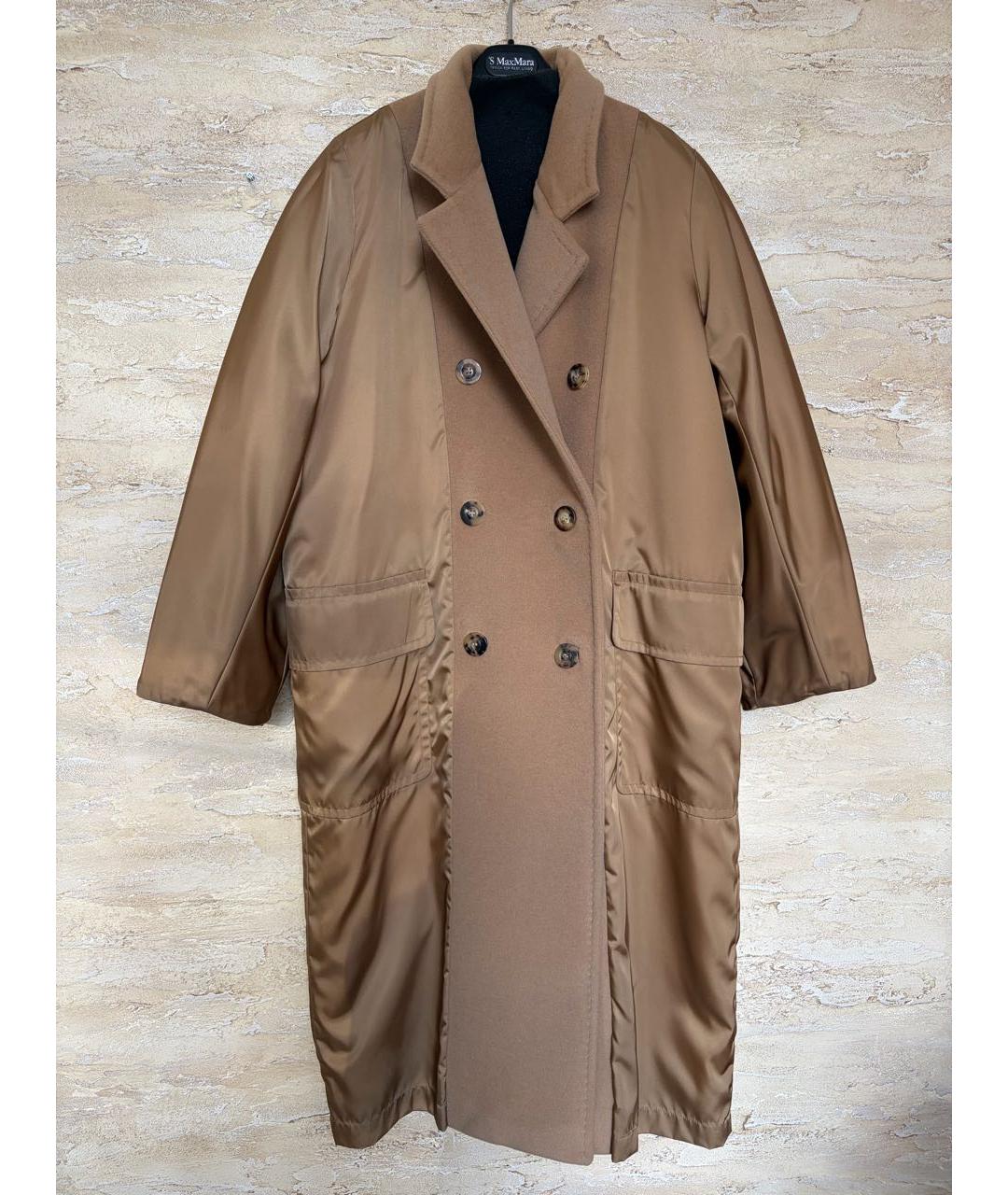 MAX MARA Бежевое шерстяное пальто, фото 5