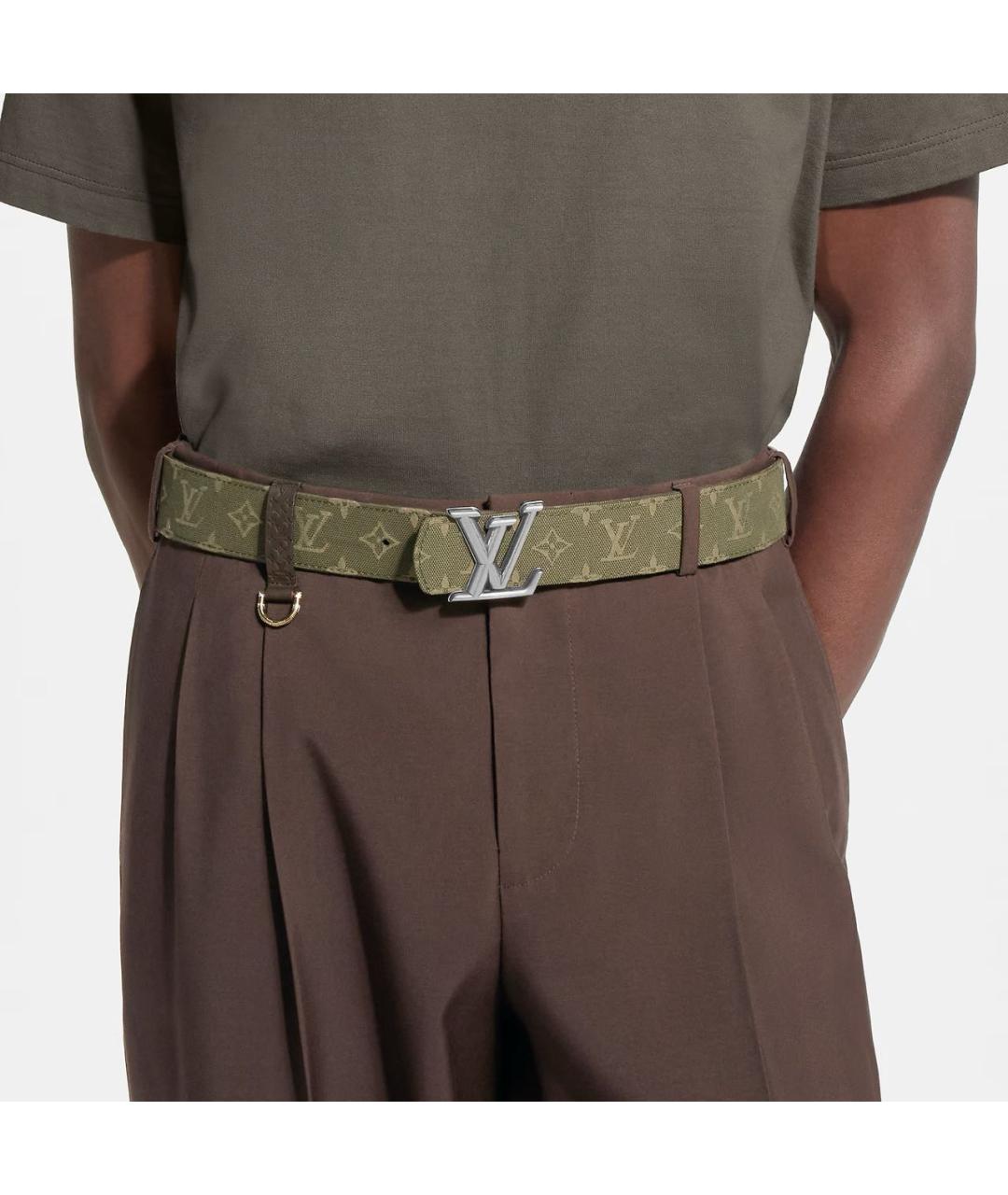 LOUIS VUITTON Хаки ремень, фото 4