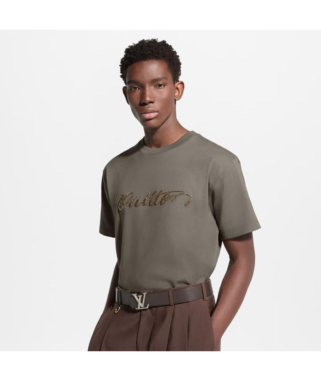LOUIS VUITTON Хаки ремень, фото 5
