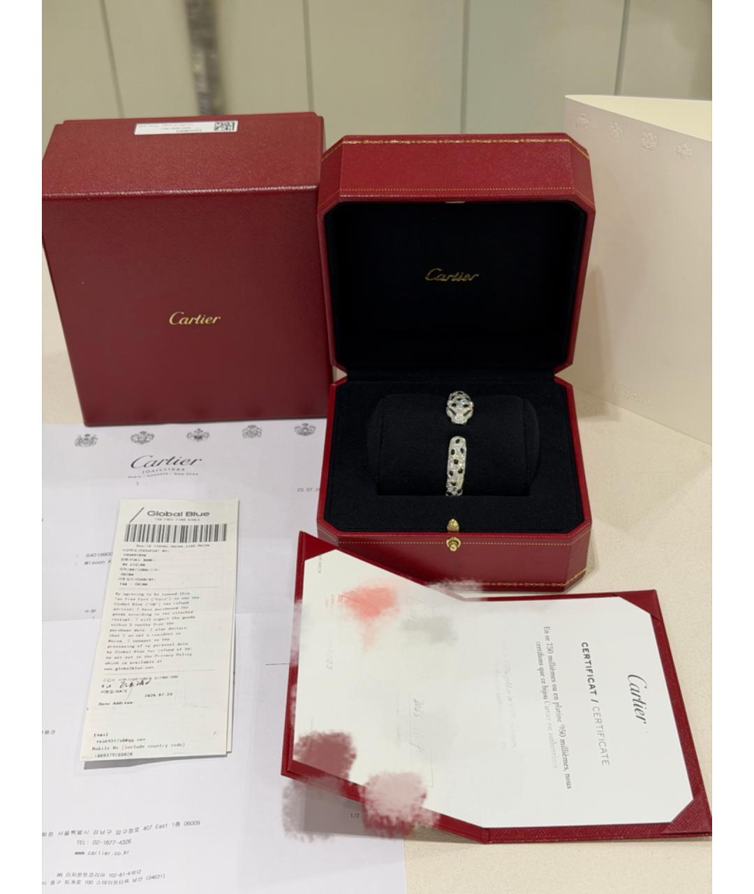 CARTIER Серебряный браслет из белого золота, фото 2