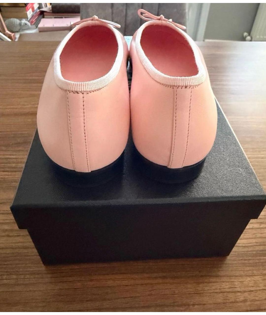 CHANEL Розовые кожаные балетки, фото 4