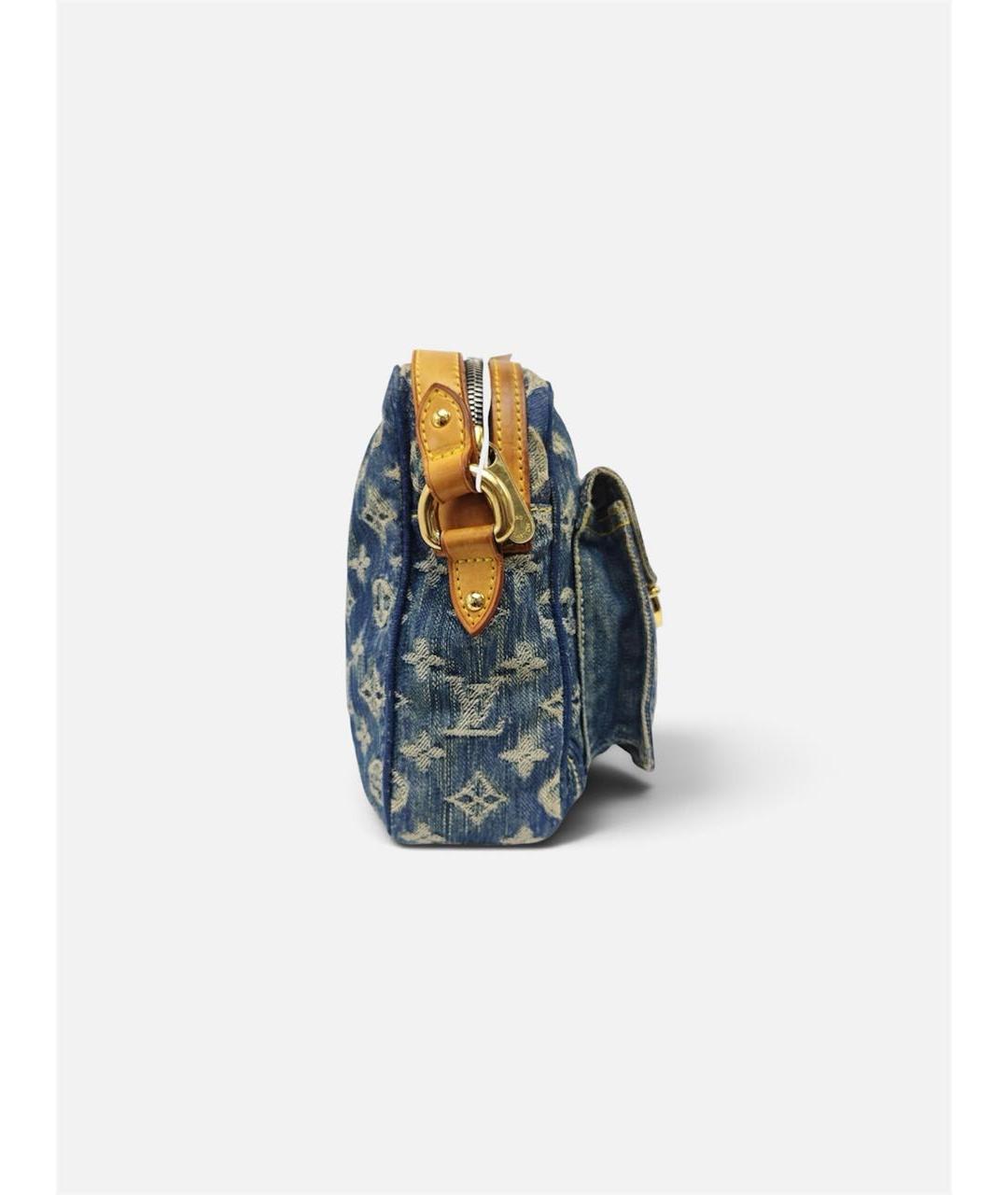 LOUIS VUITTON Синяя деним сумка через плечо, фото 4