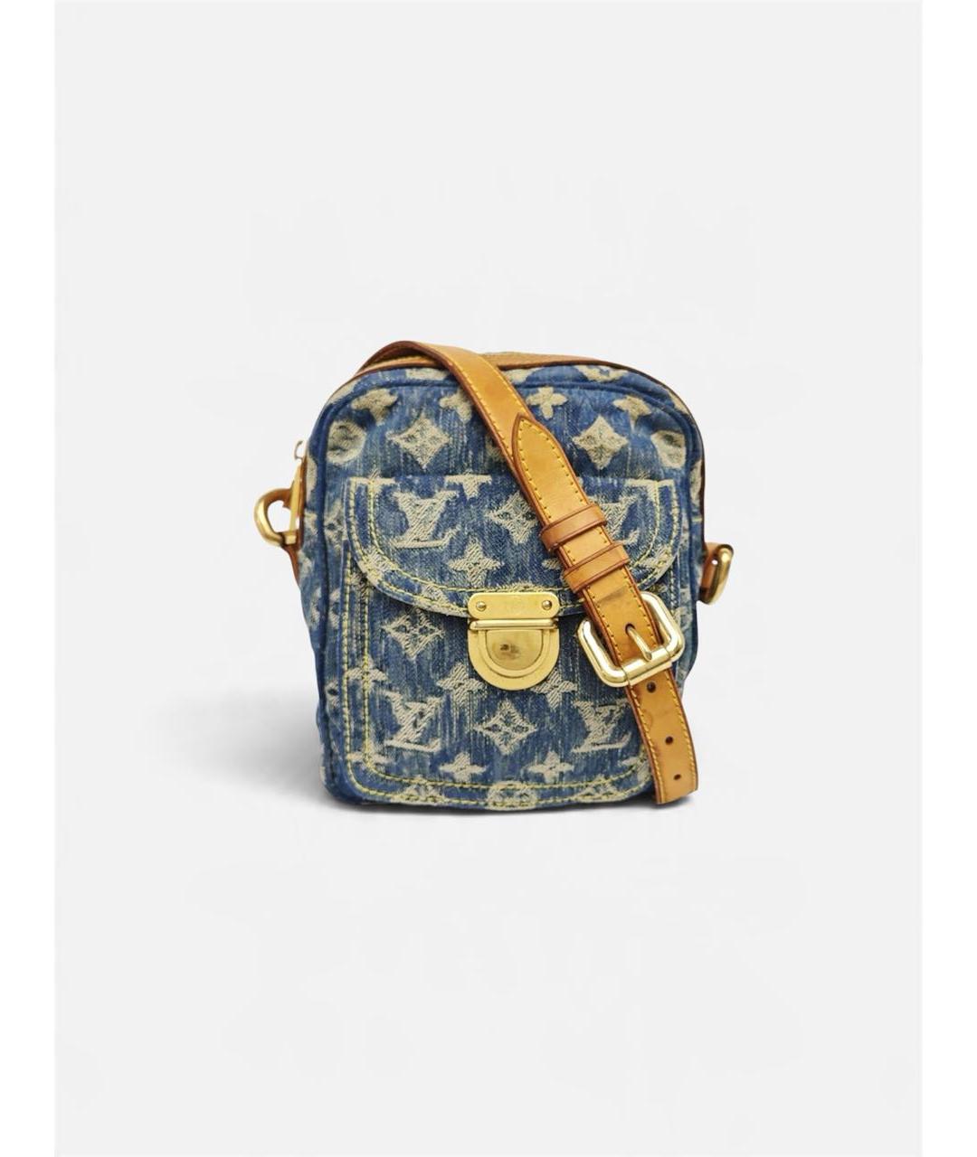 LOUIS VUITTON Синяя деним сумка через плечо, фото 9