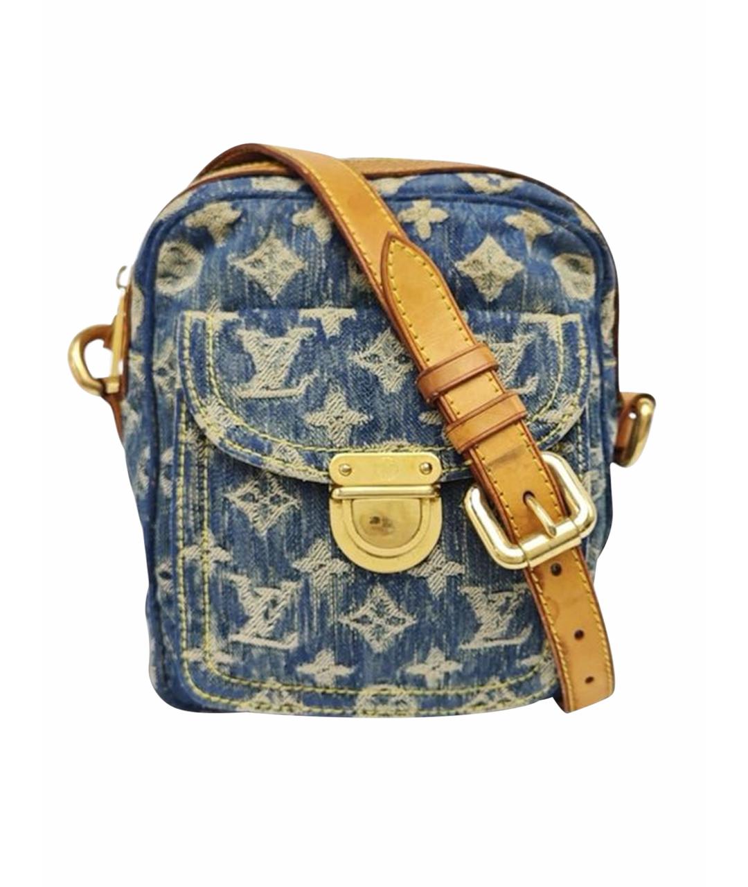 LOUIS VUITTON Синяя деним сумка через плечо, фото 1