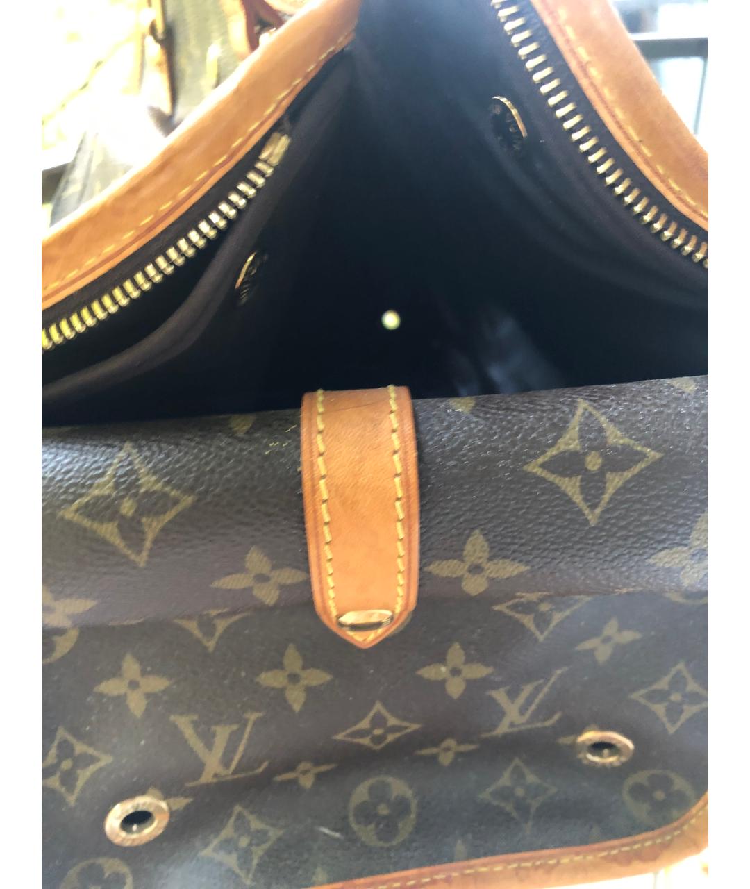 LOUIS VUITTON Коричневая дорожная/спортивная сумка из канвы, фото 2