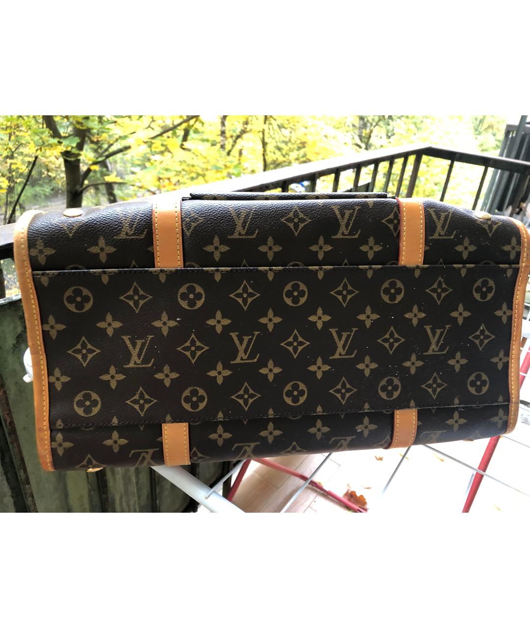 LOUIS VUITTON Коричневая дорожная/спортивная сумка из канвы, фото 3