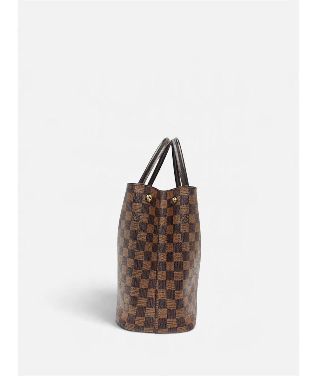LOUIS VUITTON Коричневая сумка тоут из канвы, фото 5