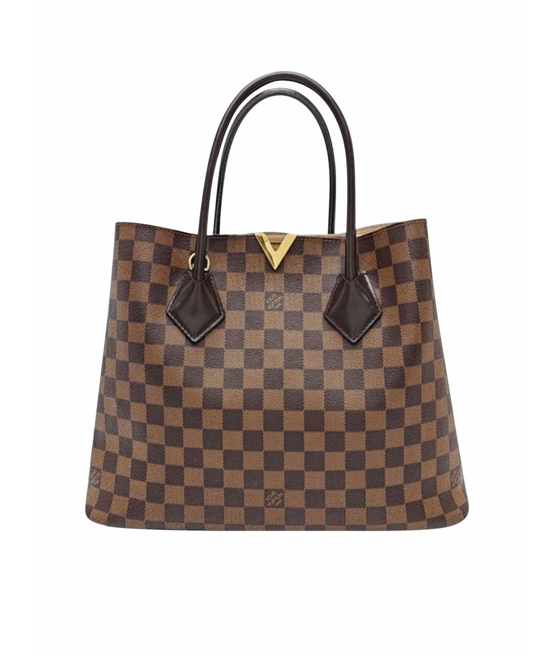 LOUIS VUITTON Коричневая сумка тоут из канвы, фото 1