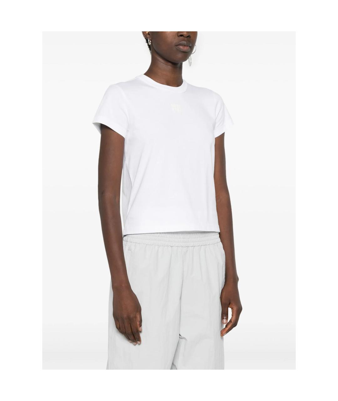 ALEXANDER WANG Белая хлопковая футболка, фото 3