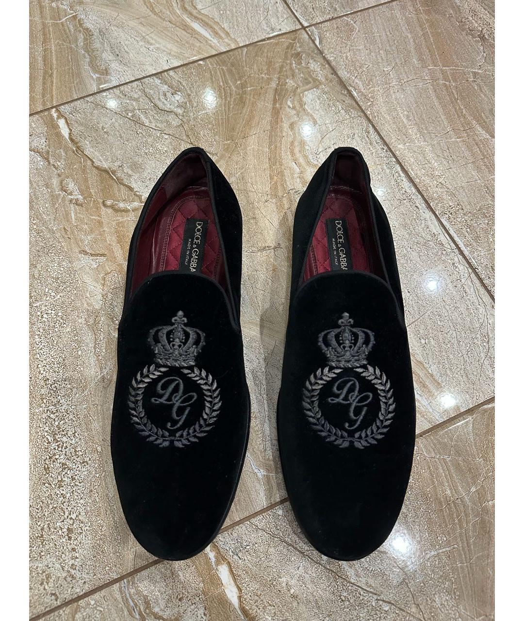 DOLCE&GABBANA Черные кожаные лоферы, фото 6