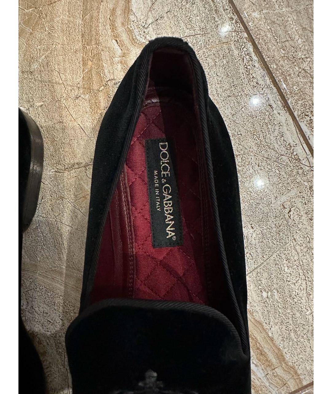 DOLCE&GABBANA Черные кожаные лоферы, фото 3