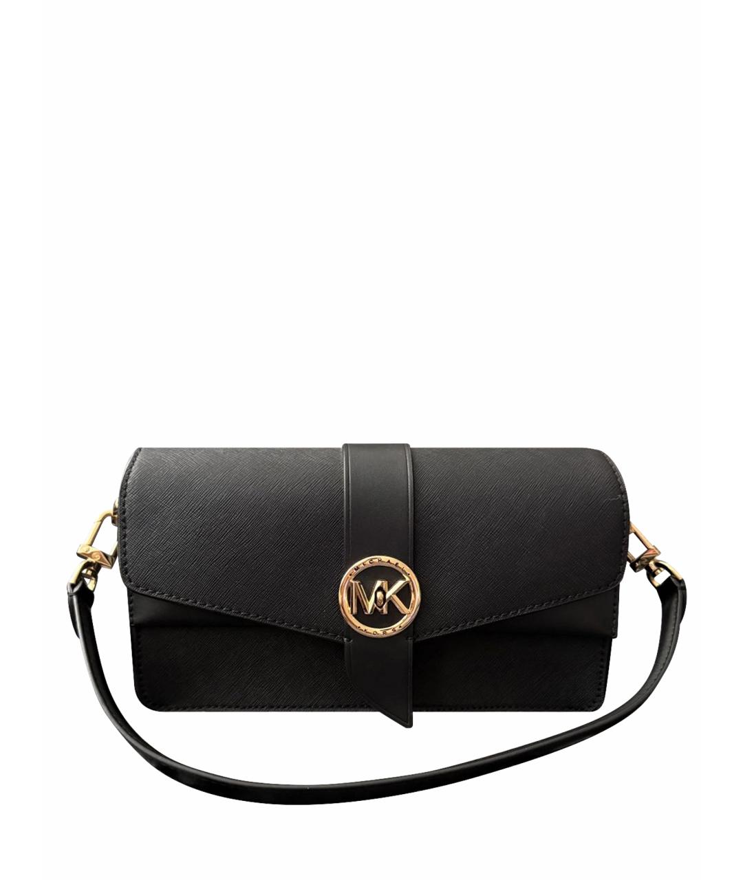 MICHAEL KORS Черная сумка с короткими ручками из искусственной кожи, фото 1