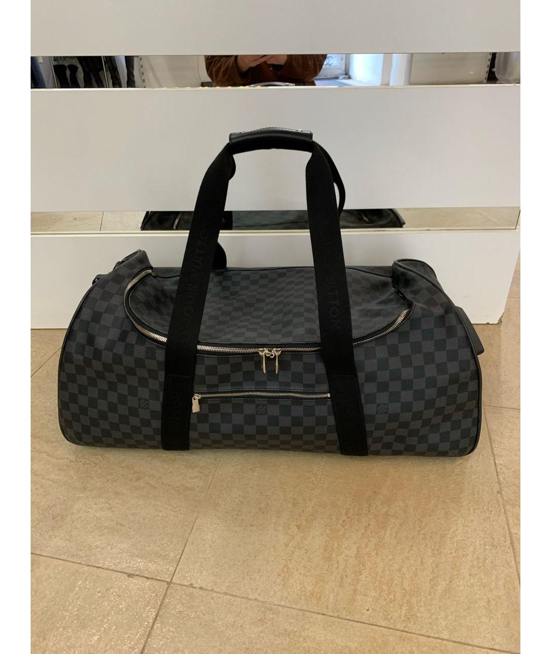 LOUIS VUITTON Серый чемодан из канвы, фото 9