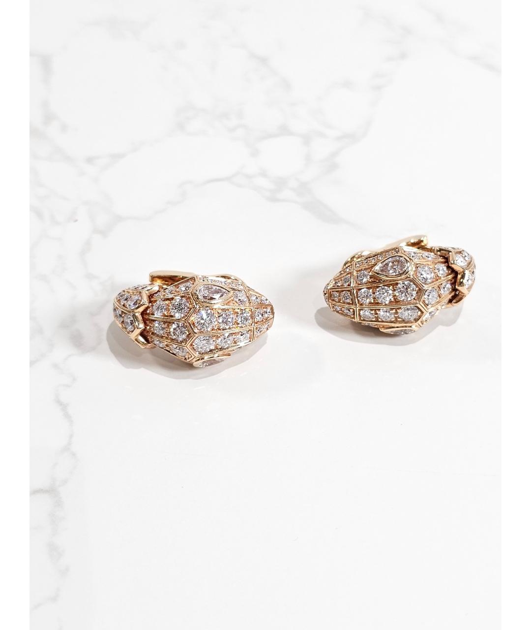 BVLGARI Золотые серьги из розового золота, фото 2