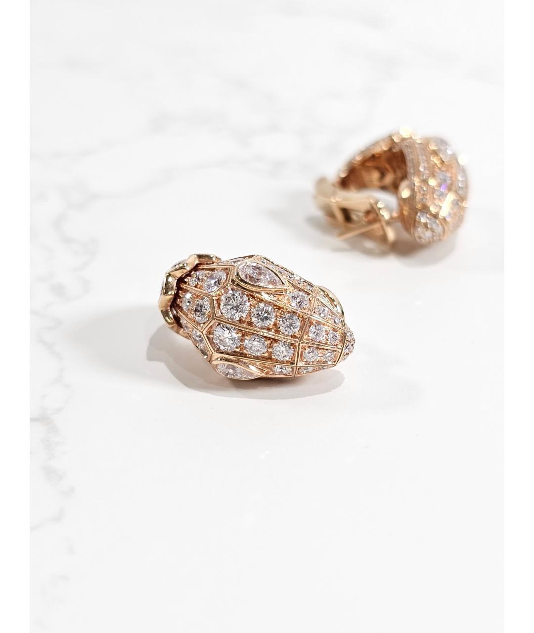 BVLGARI Золотые серьги из розового золота, фото 3