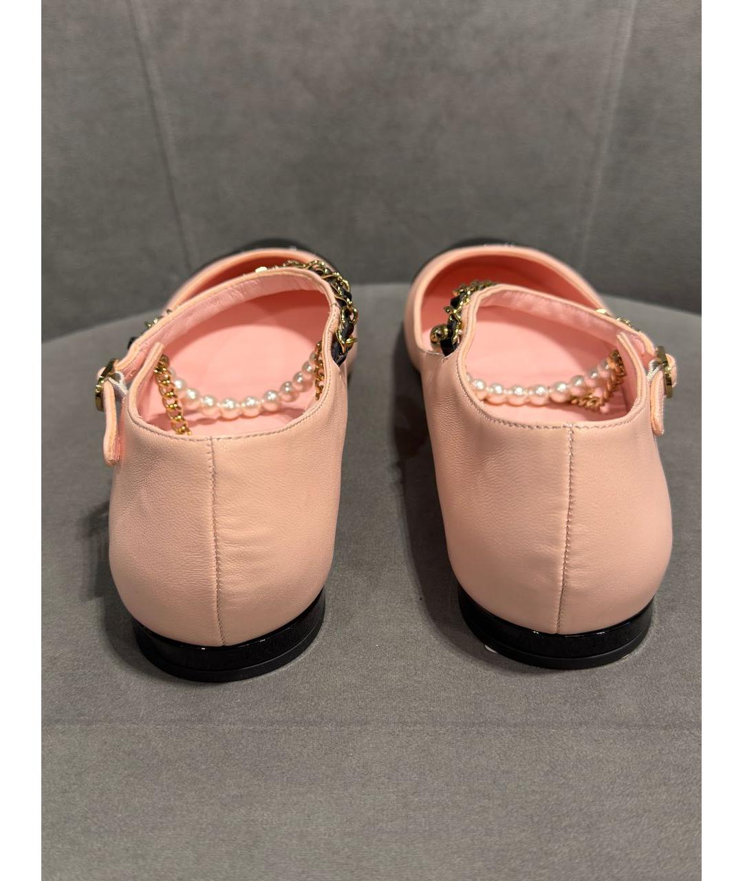 CHANEL Розовые кожаные балетки, фото 4
