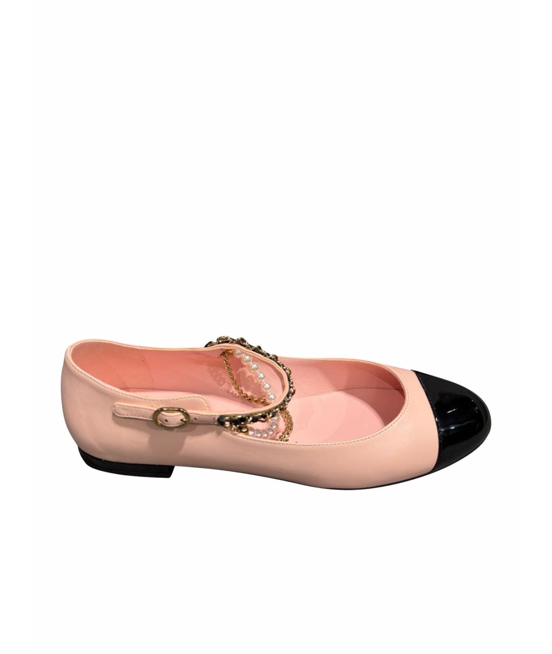 CHANEL Розовые кожаные балетки, фото 7
