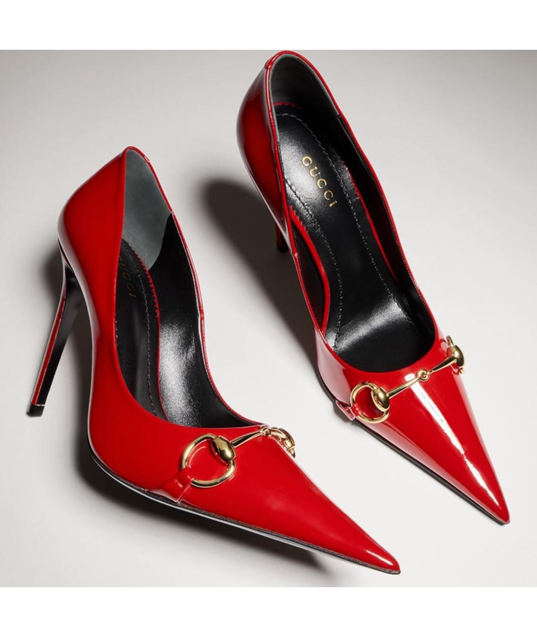 GUCCI Красные туфли из лакированной кожи, фото 2
