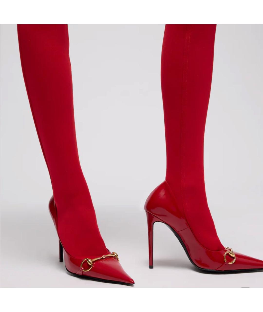 GUCCI Красные туфли из лакированной кожи, фото 3