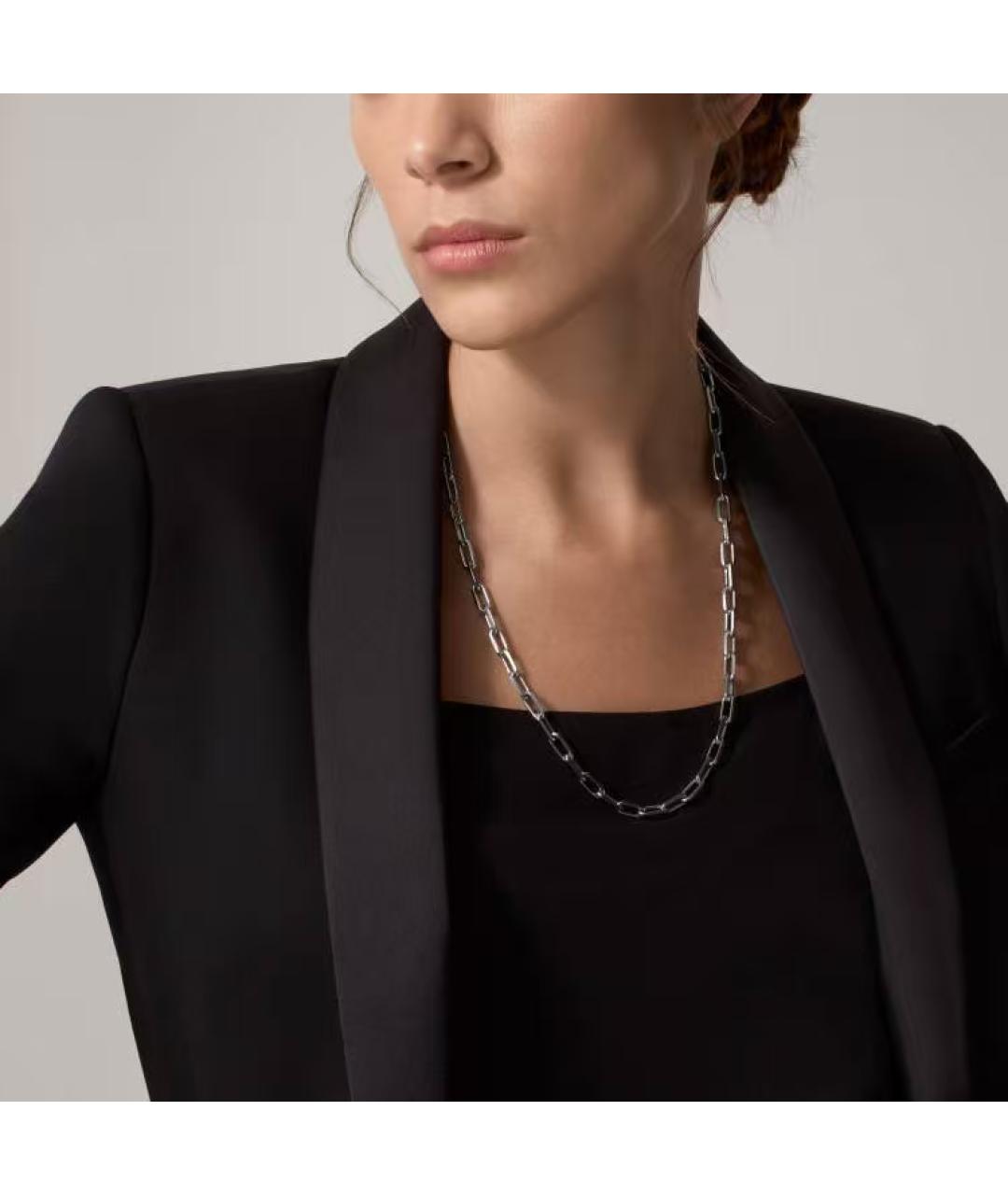 CARTIER Серебряное колье из белого золота, фото 4