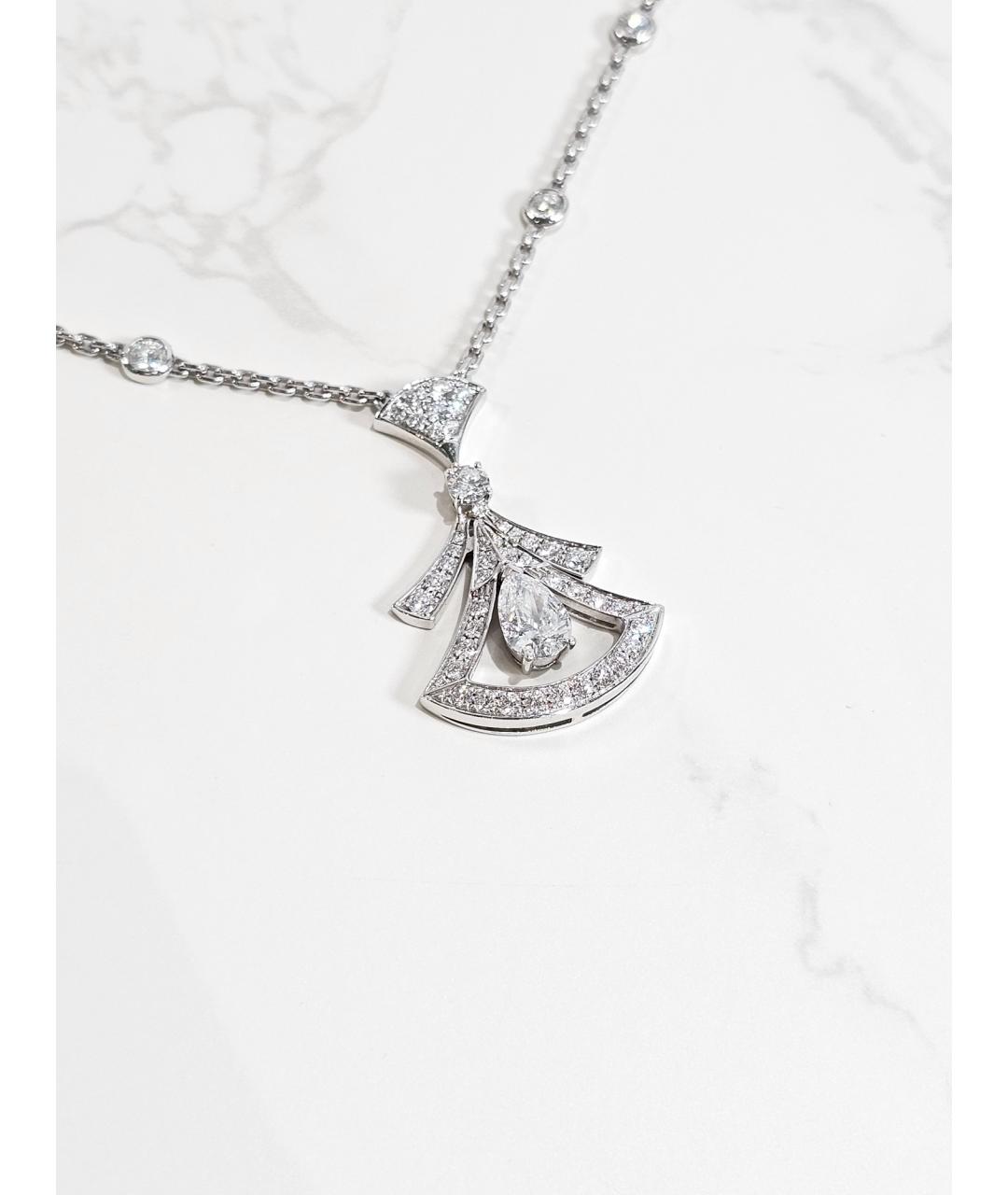 BVLGARI Серебряное колье из белого золота, фото 2