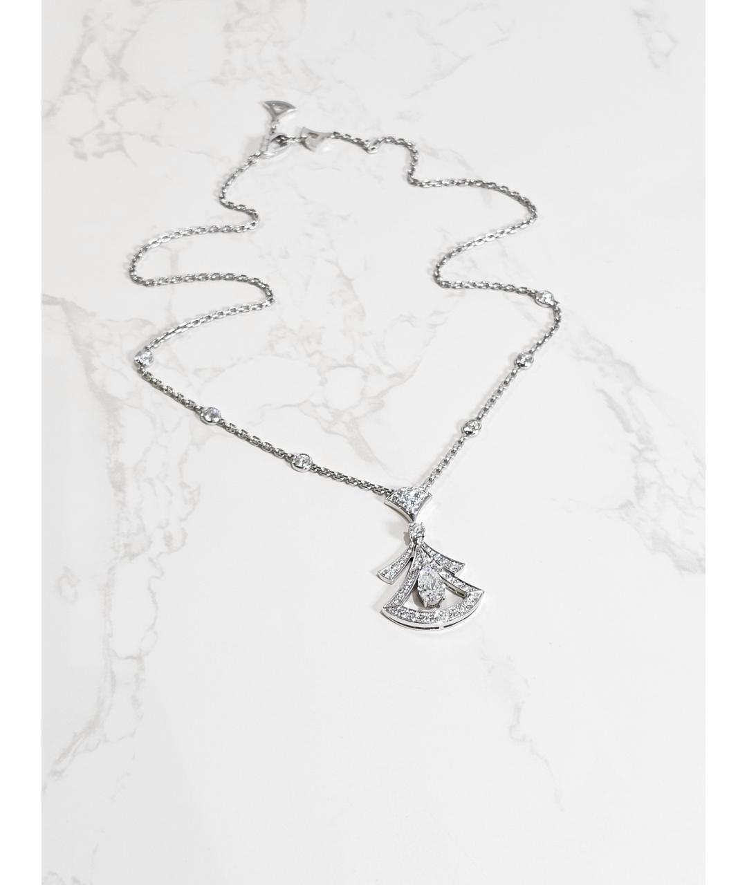 BVLGARI Серебряное колье из белого золота, фото 1