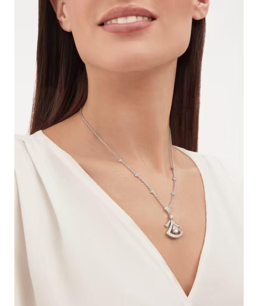 BVLGARI Серебряное колье из белого золота, фото 3