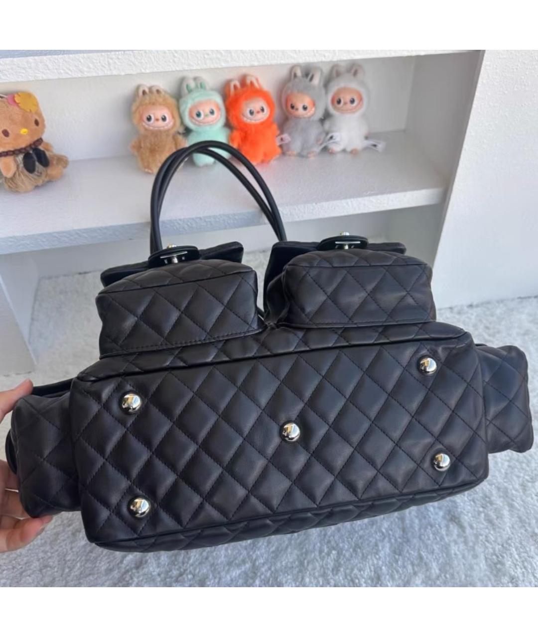 CHANEL Черная кожаная сумка тоут, фото 6