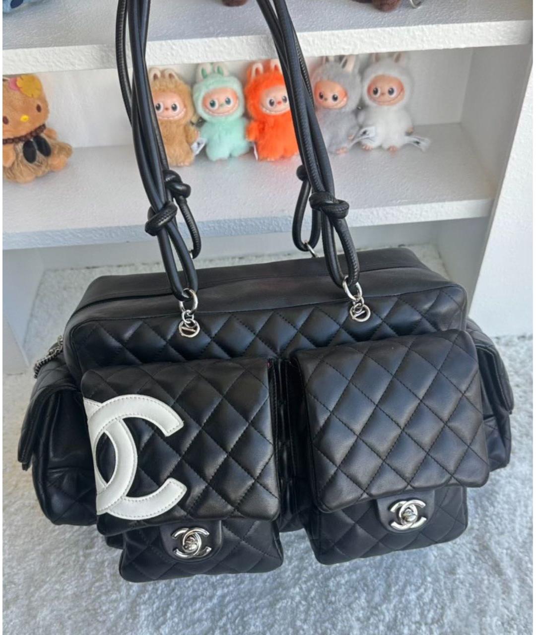 CHANEL Черная кожаная сумка тоут, фото 3