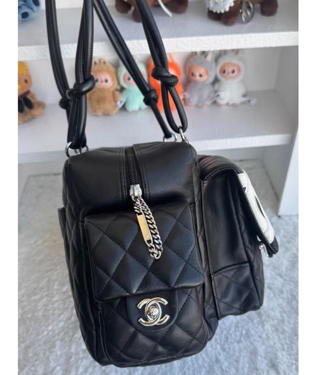 CHANEL Черная кожаная сумка тоут, фото 5
