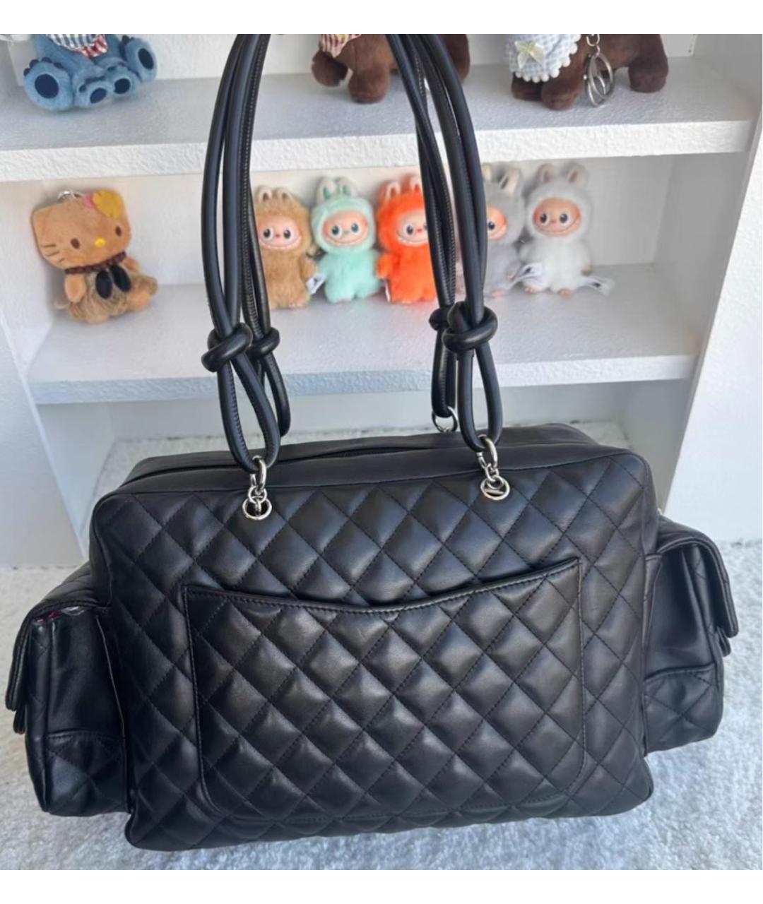 CHANEL Черная кожаная сумка тоут, фото 4