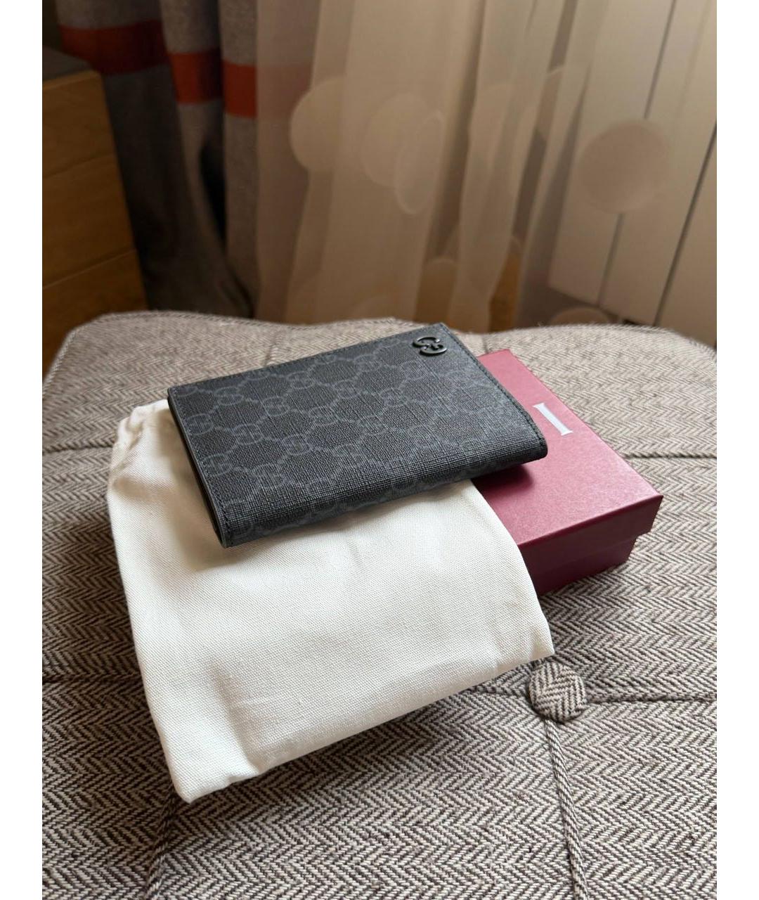 GUCCI Черный кожаный кардхолдер, фото 4