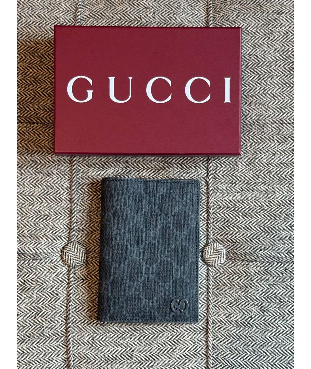 GUCCI Черный кожаный кардхолдер, фото 6