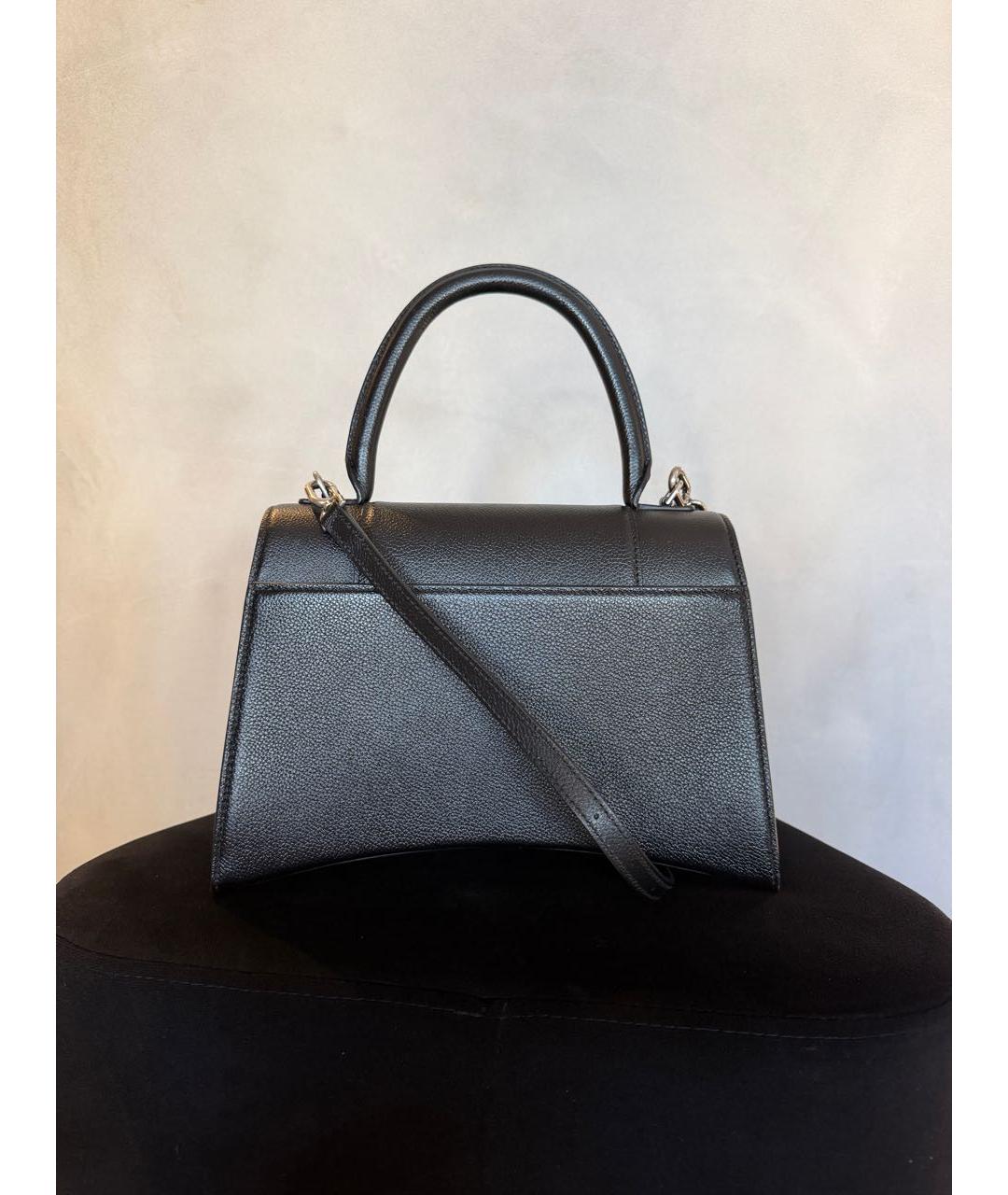 BALENCIAGA Черная кожаная сумка через плечо, фото 3