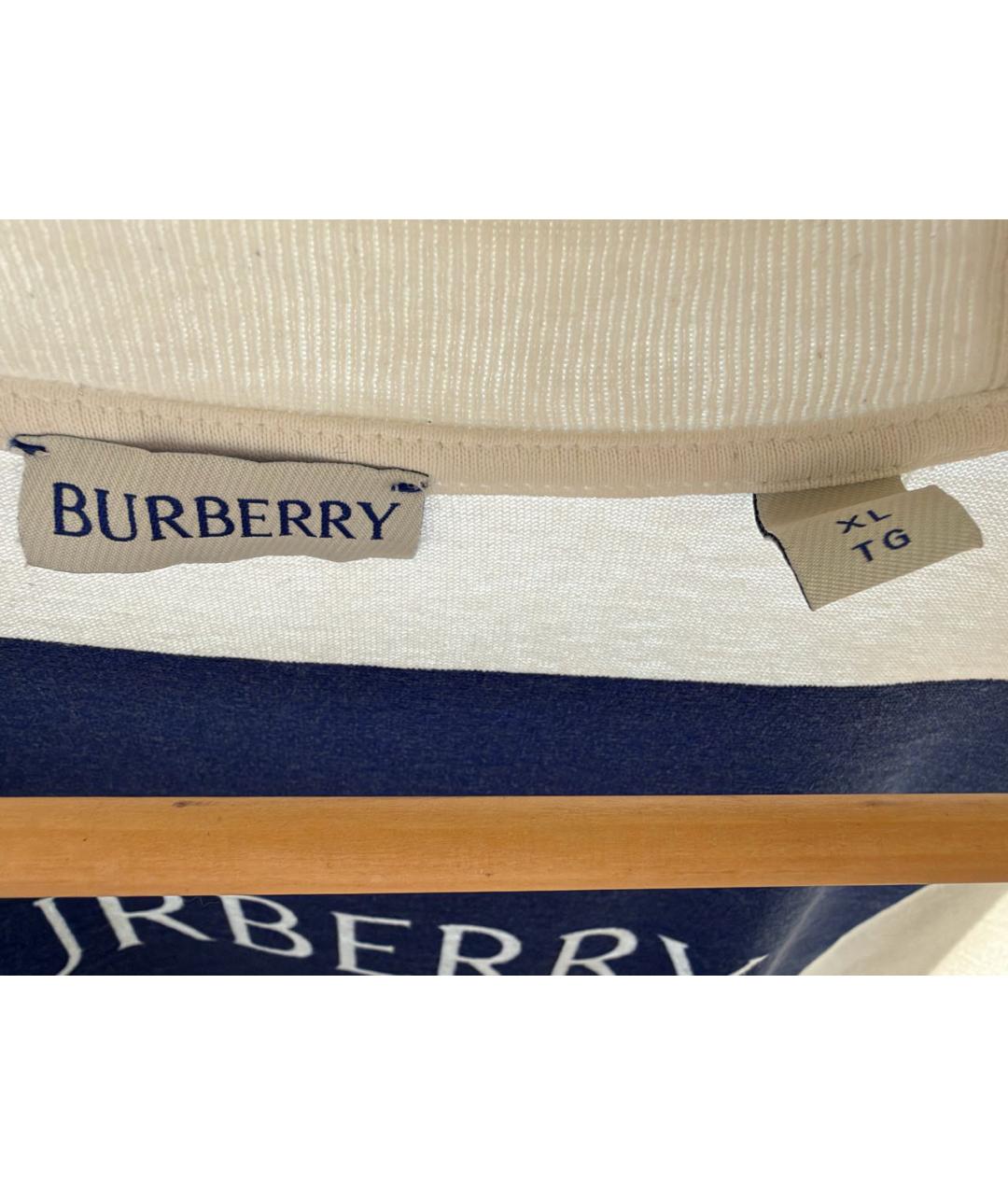 BURBERRY Белая хлопковая футболка, фото 3